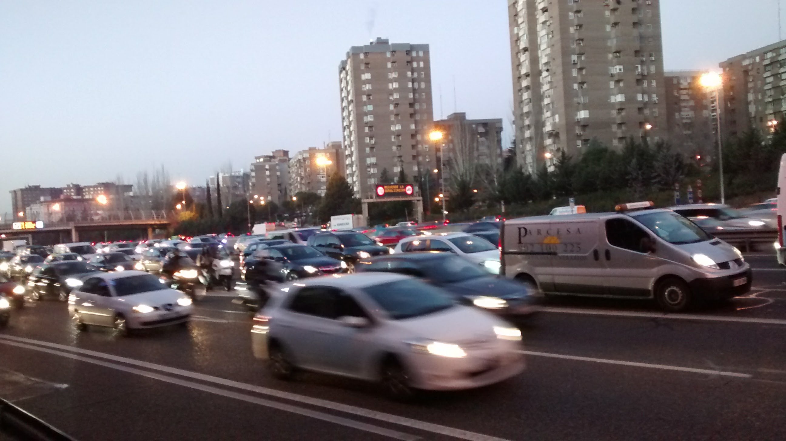 tráfico en la m30 de Madrid