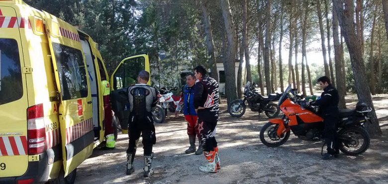 Ambulancia para ruta en moto trail