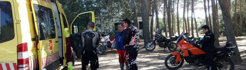 Ambulancia para ruta en moto trail